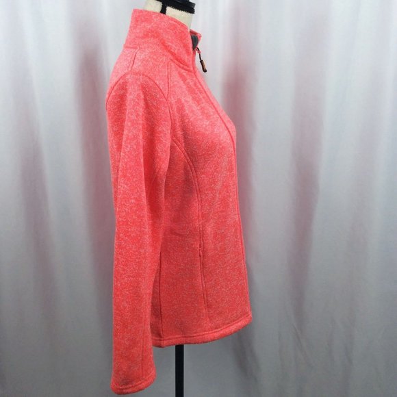 Trail Crest Fleece Jacket Womens Size Medium Hunting Blaze Pink Full Zip - Picture 2 of 10